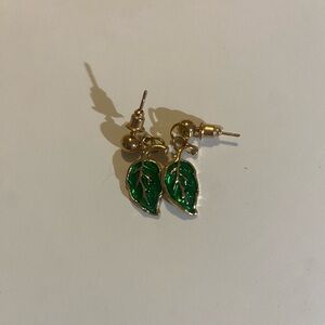Green Leaf Earrings